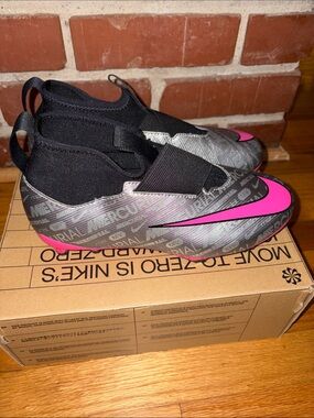 Nike Kids Black & Pink Soccer Cleats - Mercurial